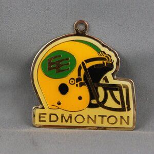 Vintage CFL Keychain - Edmonton Eskimos Helmet - Metal Keychain